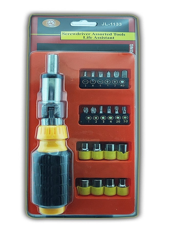 Shopper52 Multipurpose Screwdriver Socket Set Tool Kit Combination Magnetic Wrench for Home, Office, Car, Bike - 36PCTK - Image 4